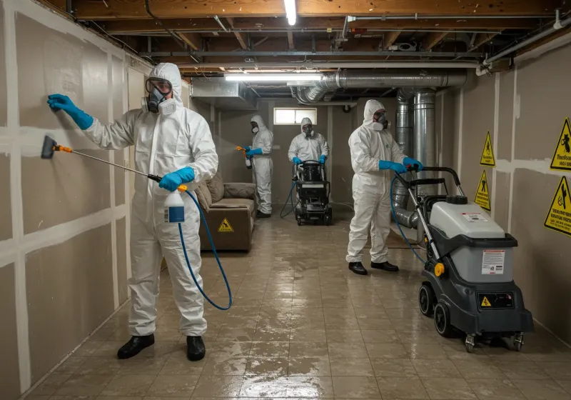 Basement Moisture Removal and Structural Drying process in Moffat County, CO